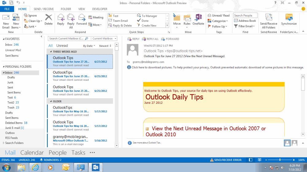 Office 2013's color scheme