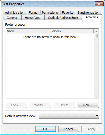 Add folders to Activities in Outlook 2003