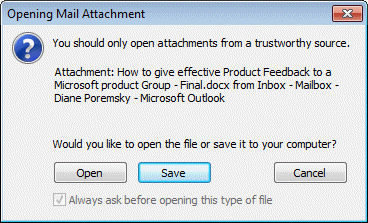Open or Save attachment