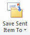 Outlook's Save sent items icon