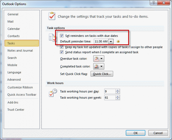  Type A Task Due Date And Reminder Times