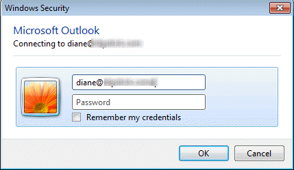 wprowadź hasło sieciowe powoduje wyskakujące okienko w programie Outlook 2007
