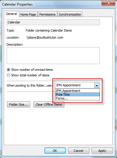 Set the form as default on the Properties dialog