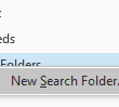 click on new search folder