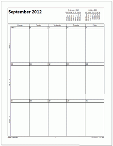 Calendar prints 3 weeks - bug