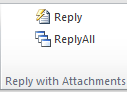 Create custom buttons for reply and reply all with attachments