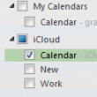 Select only the icloud calendar before printing