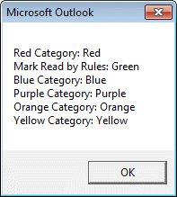 Create a list of your categories and their assigned colors