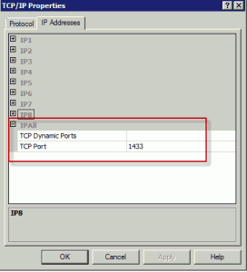 Verify a port number is entered for TCP/IP