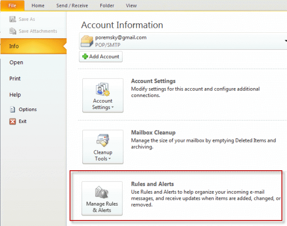 Outlook 2010 Rules And Alerts Button Is Disabled outlook-2010-rules-and-alerts-button-is-disabled