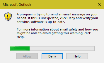 allow or deny access to send email