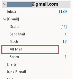 Create the All Mail folder.