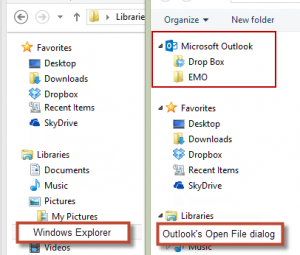 Windows Explorer and Office Open File dialog