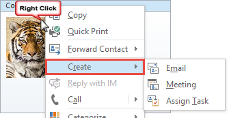Create a new meeting with contact