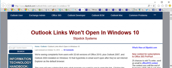 open hyperlinks in an email automatically