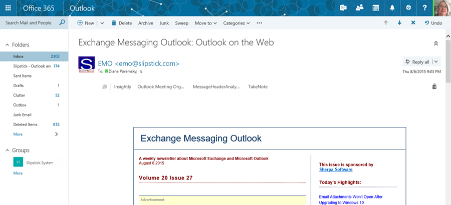 Outlook on the Web
