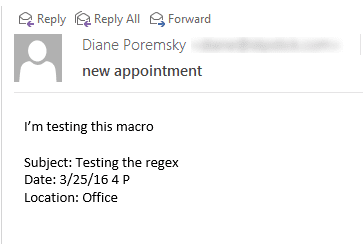 create appointment from email