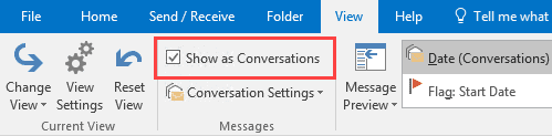 turn off show as conversations