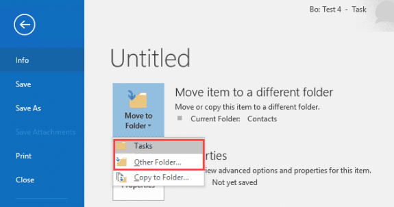 Use More to folder command