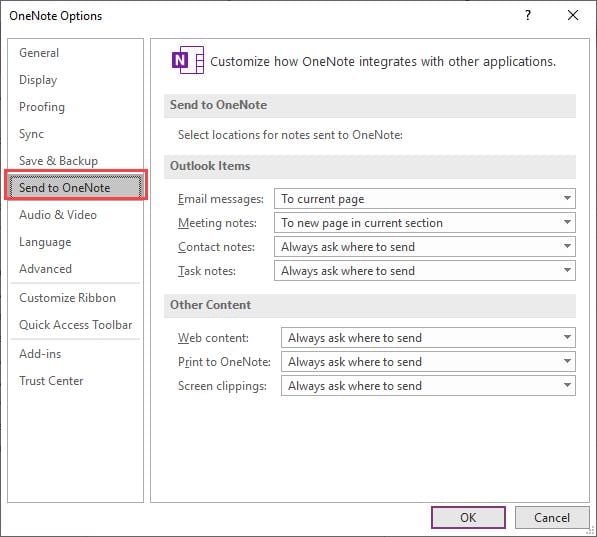 Onenote buttons are missing in outlook – HJEMV