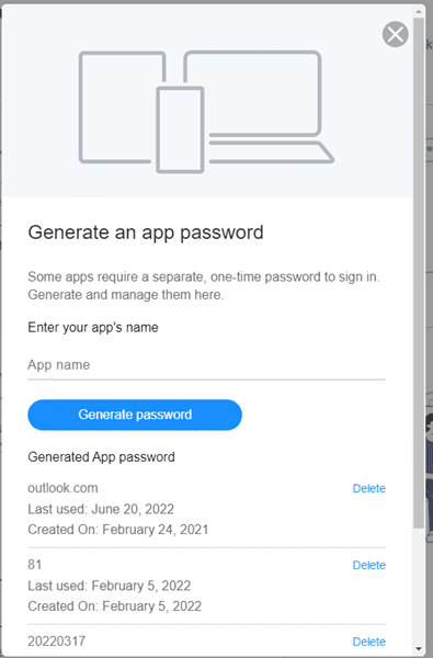 generate an app password