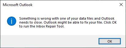 Outlook Error message