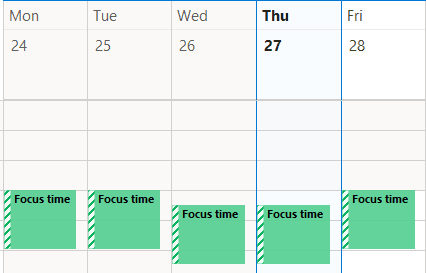 add a category to the focus time appointment