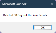 delete days of the year events