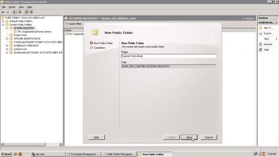 Create an Organizational Forms Library