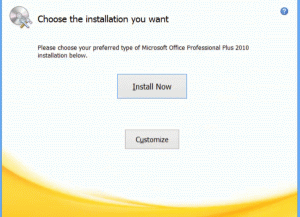 Choose Install Now for the default installation or Customize to select the programs