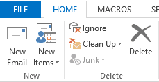 Disabled Junk mail filter in Outlook 2013