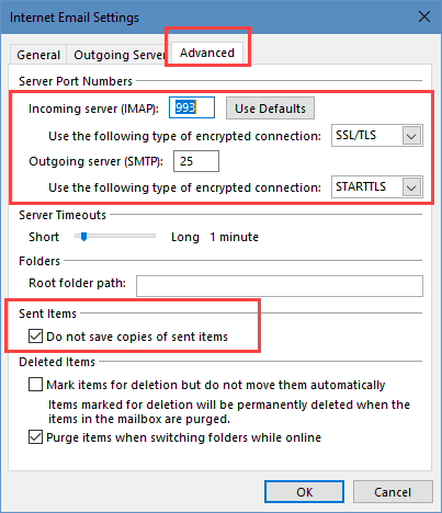 For gmail settings outlook Set up
