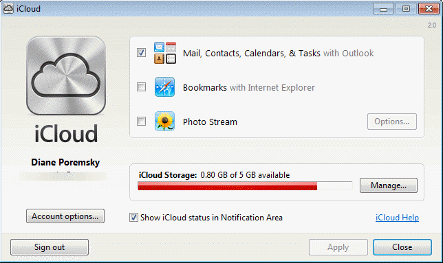 remove icloud outlook add in