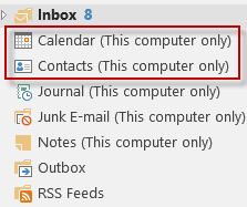 Outlook 2013's special IMAP folders