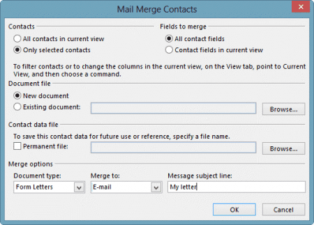 outlook for mac mail merge