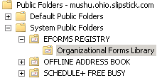 Exchange 2010 organizational forms library