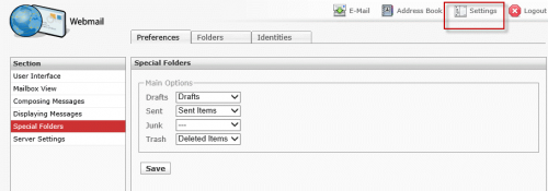 IMAP folders setting in RoundCube