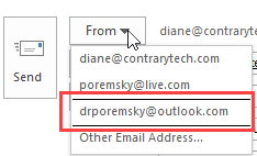 Aliases in Outlook 2016
