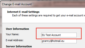 Change the From display name
