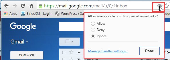 Set gmail default