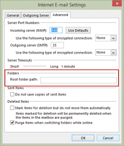 IMAP Root folder