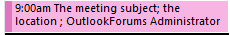 Meeting on calendar