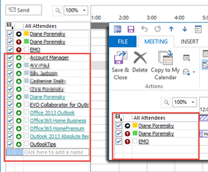 Meeting request with users as Resources (for BCC)